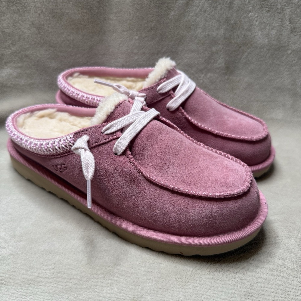 UGG Tasman Mule Horizon Pink Suede Slip On Slippers Womens 8 / Kids 6  1175213K